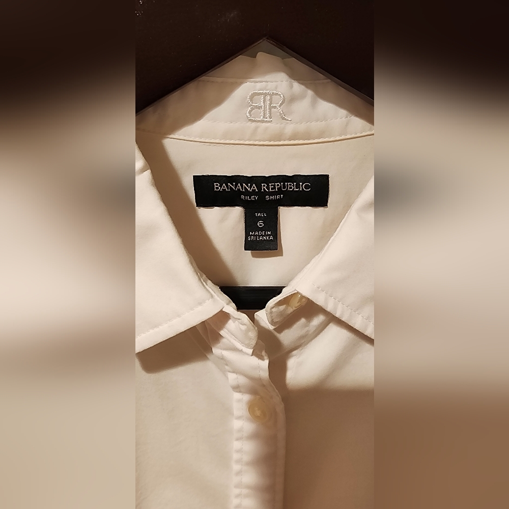 Banana Republic Riley White Button-Up Shirt, Size 6T (Tall) - Picture 3 of 4